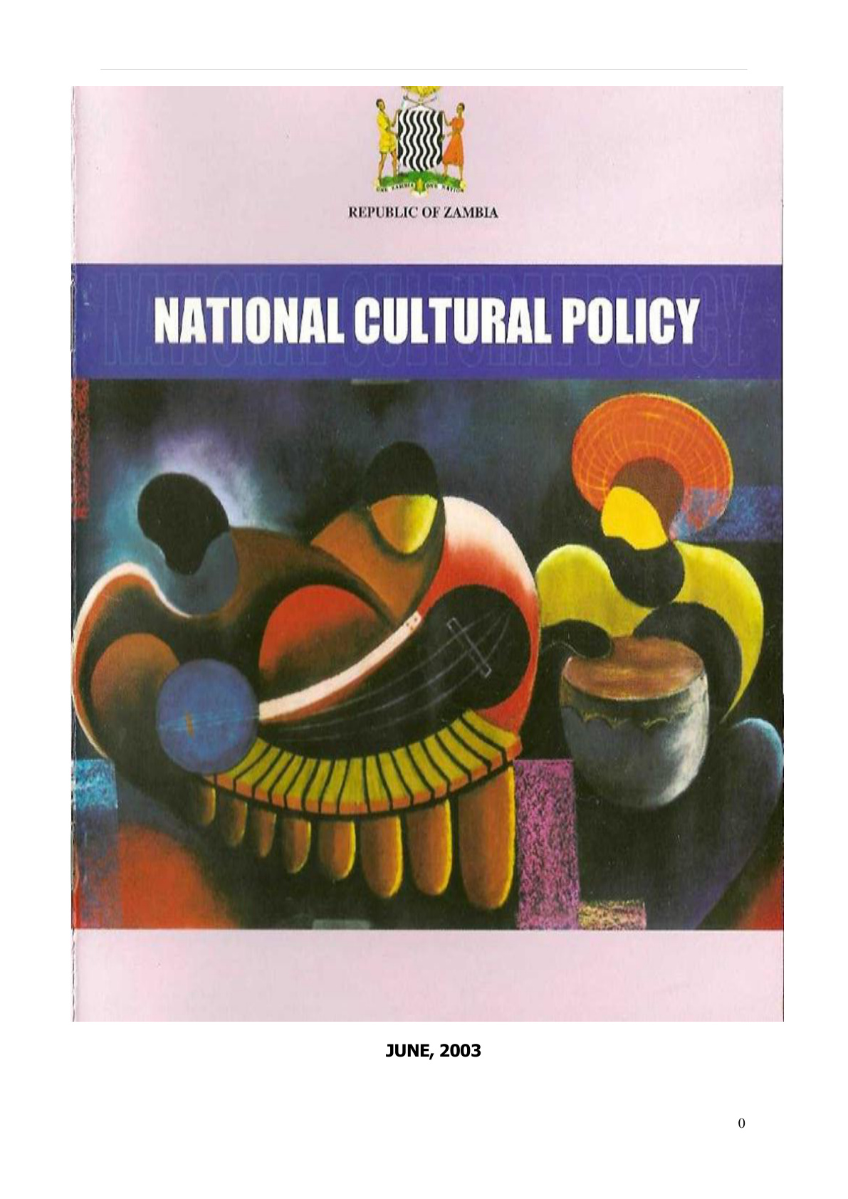 National Cultural Policy cover
