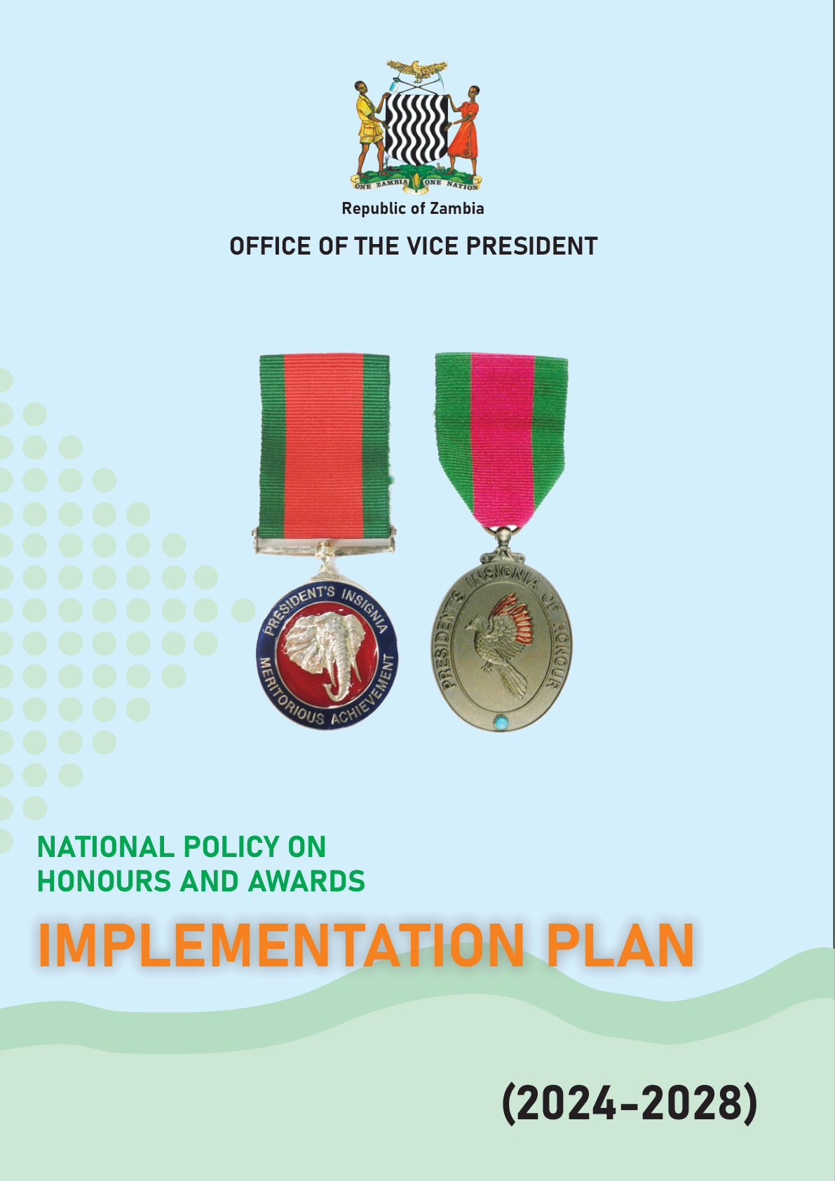 National Policy on Honours and Awards: Implementation Plan (2024–2028) cover