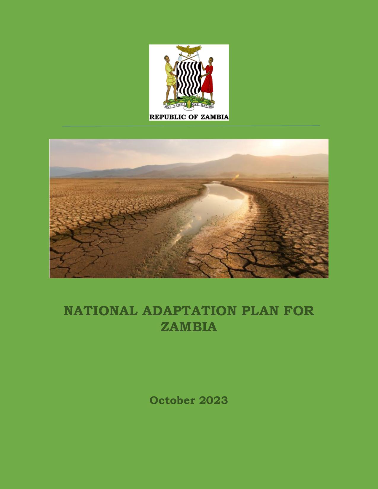 National Adaptation Plan for Zambia cover