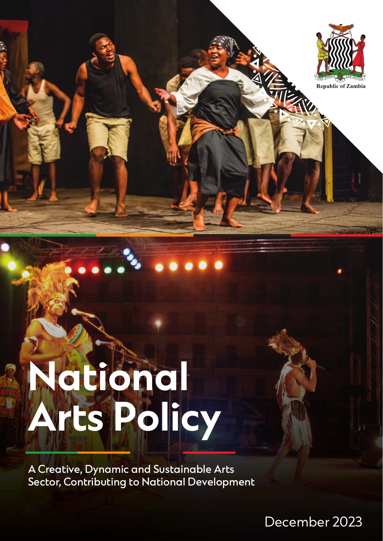 National Arts Policy cover